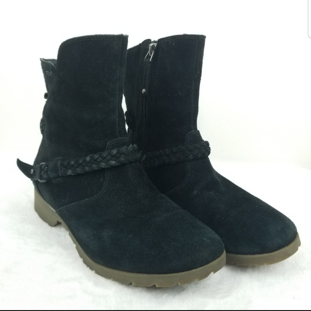Teva De La Vina Black Suede Ankle Boots Sz 8.5